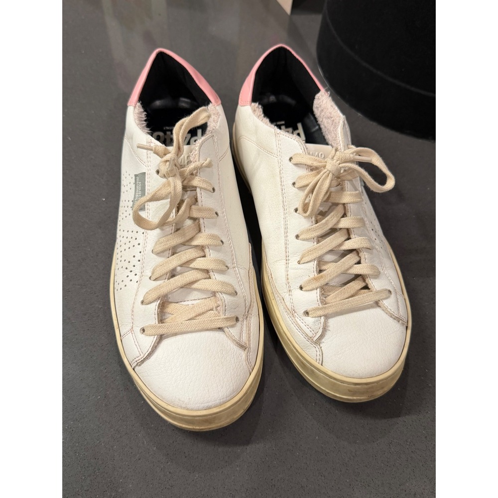 P448 x Project Sustainability John Vegan Apple Leather Pink Sneaker Sz 39 EUC